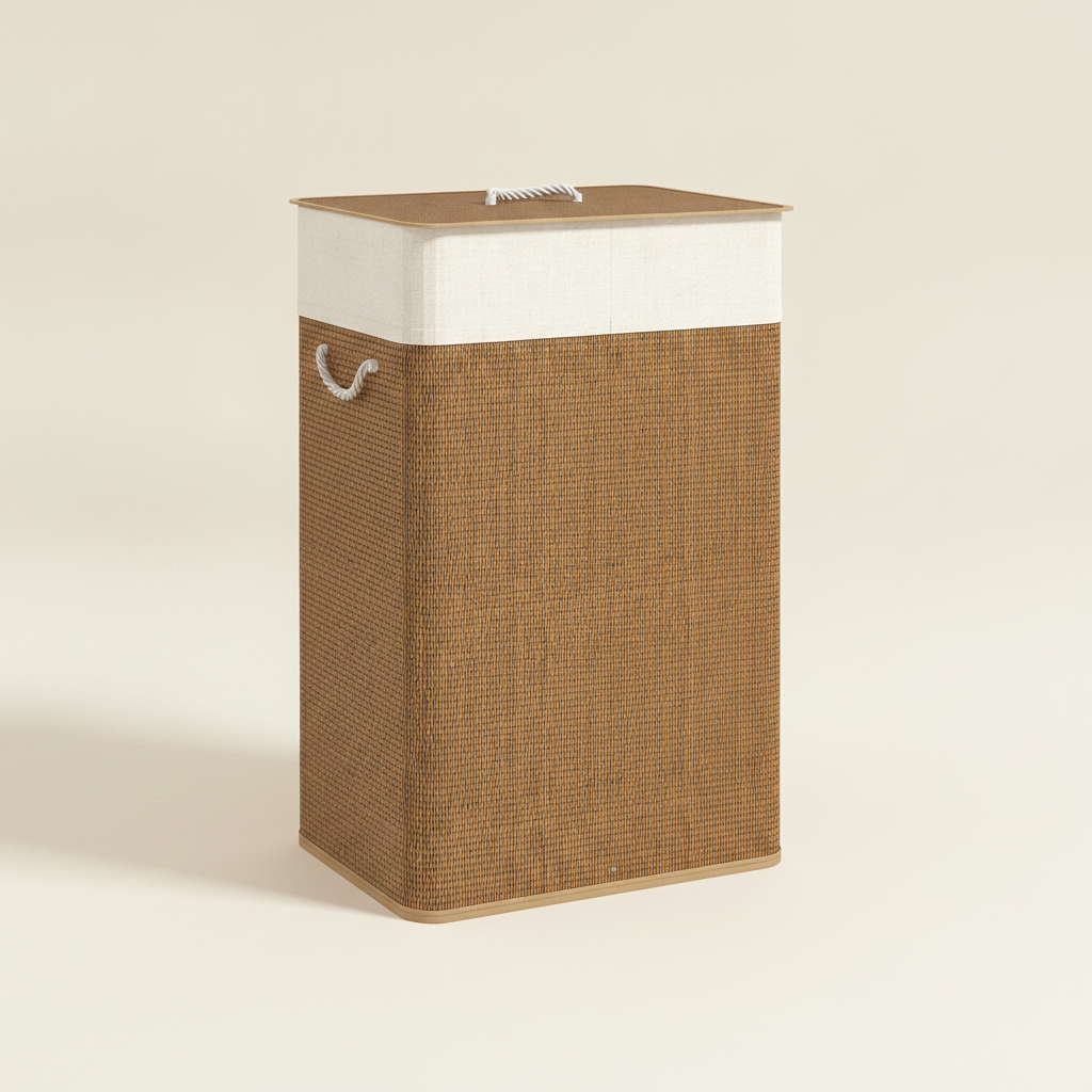 Panier à linge en bambou 72L