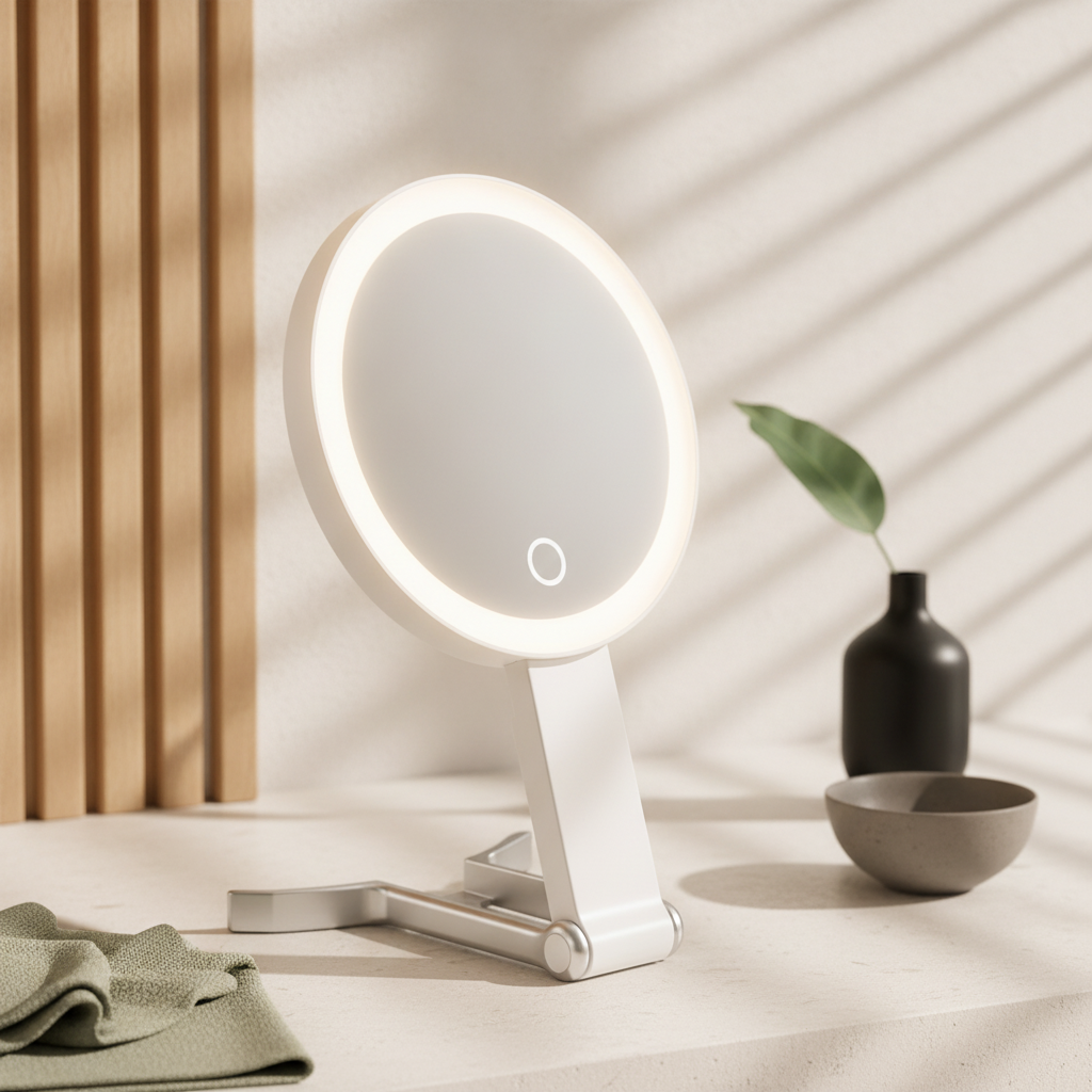 Miroir de maquillage LED grossissant 1X / 10X