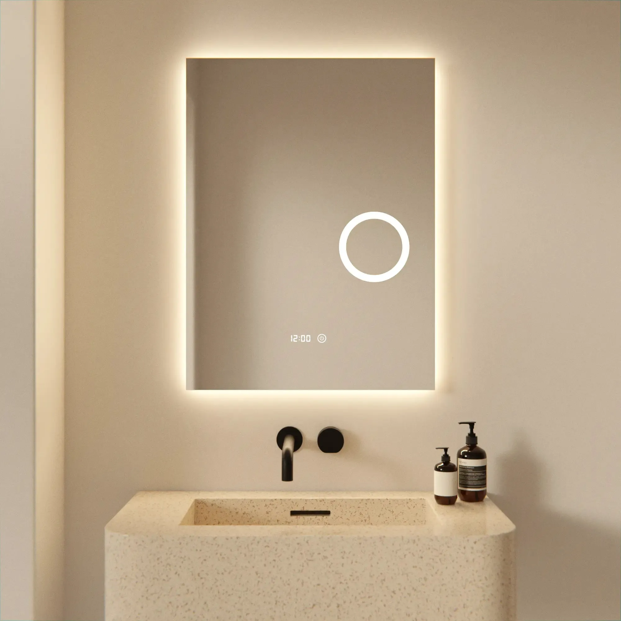 miroir de salle de bain - 60x80 cm - Rectangulaire - Sans Cadre - Précommander