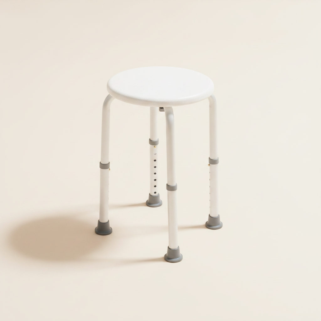 Tabouret de douche rond antidérapant