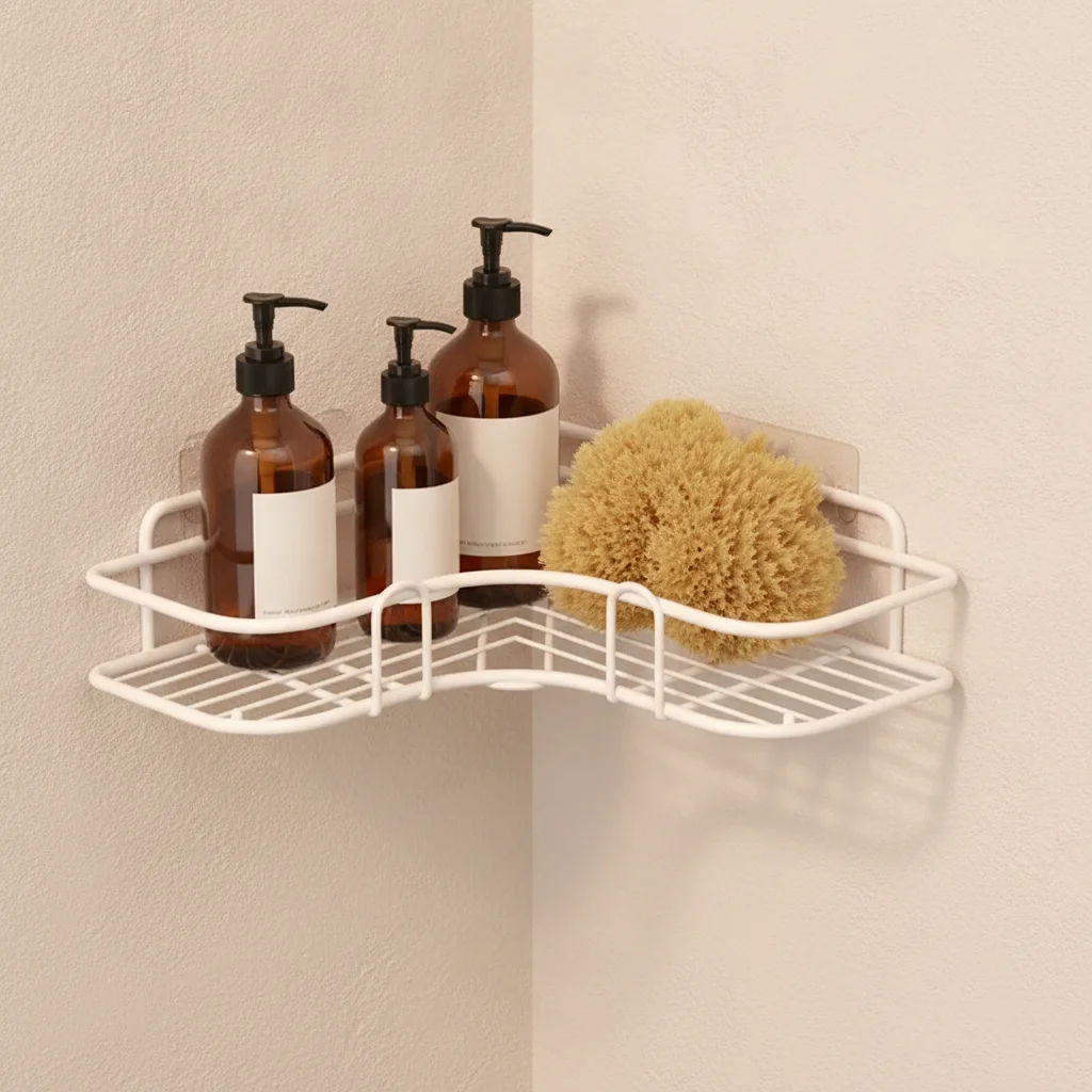 Étagère de douche d'angle en acier inoxydable