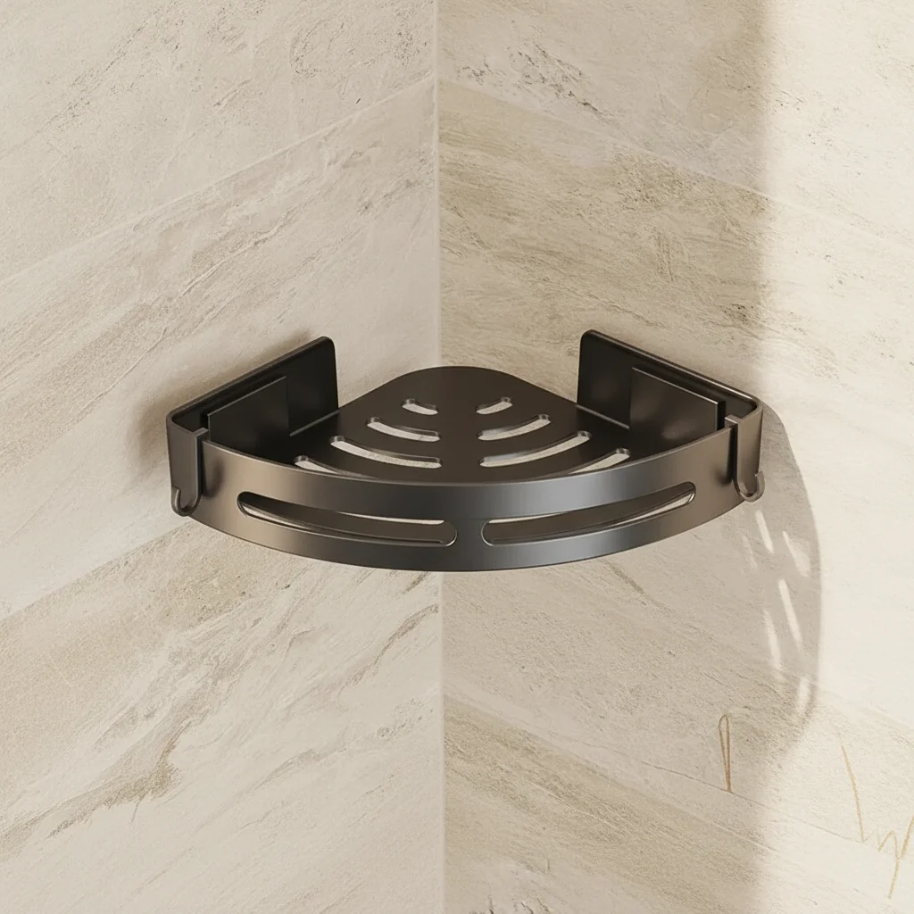Étagère de douche d'angle sans perçage