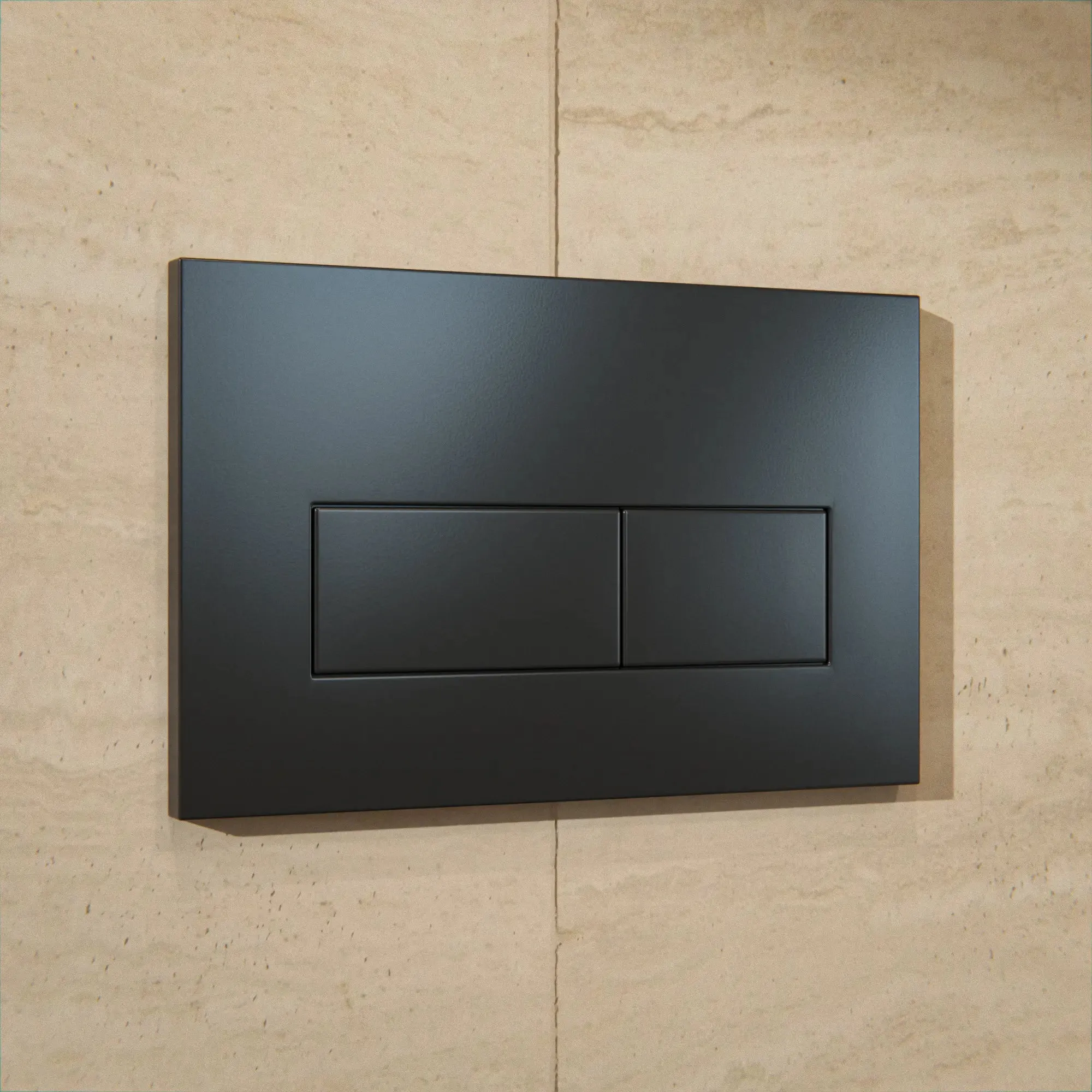 Plaque de commande - Noir Mat - ABS Plastique DualFlush