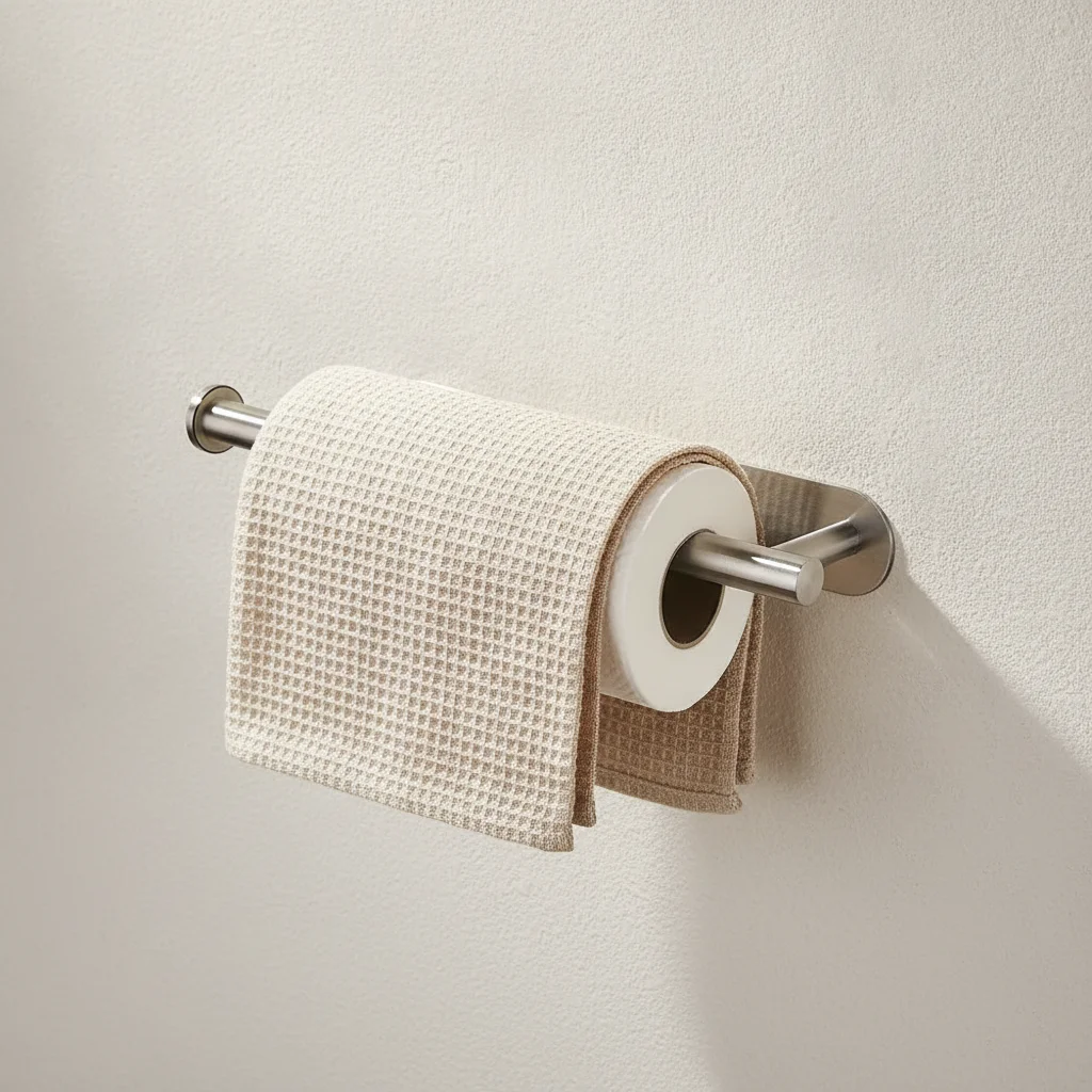 Porte-rouleau papier toilette mural adhésif