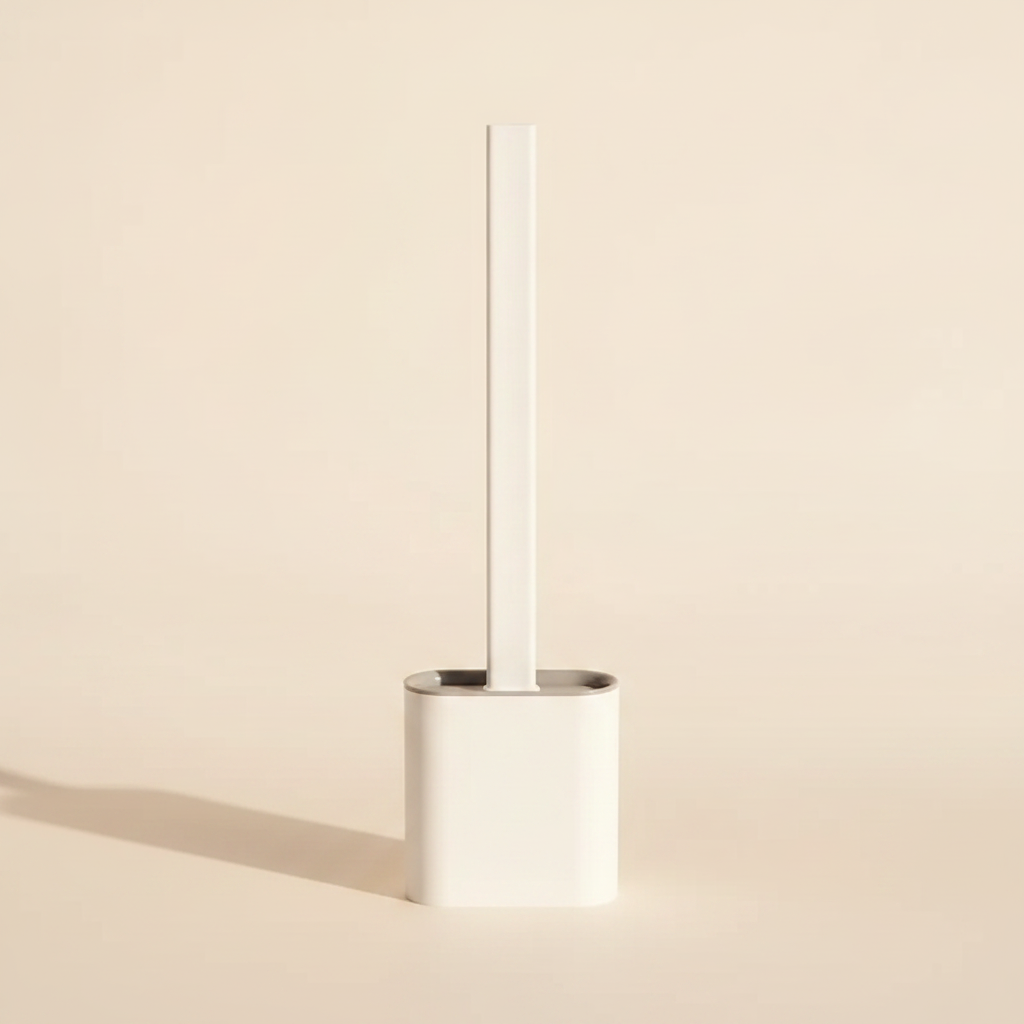 Brosse WC en silicone avec support