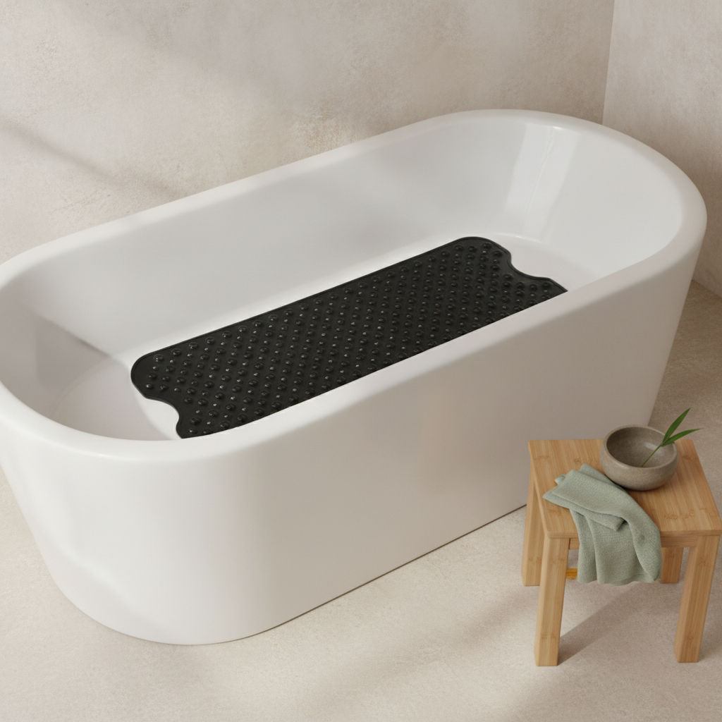 Tapis de douche antidérapant à ventouses