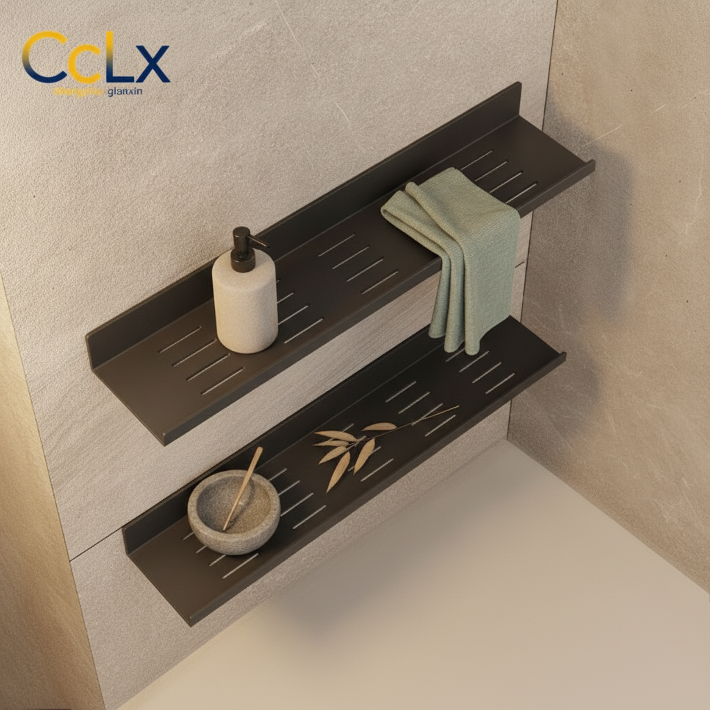 Étagère murale de salle de bain sans perçage