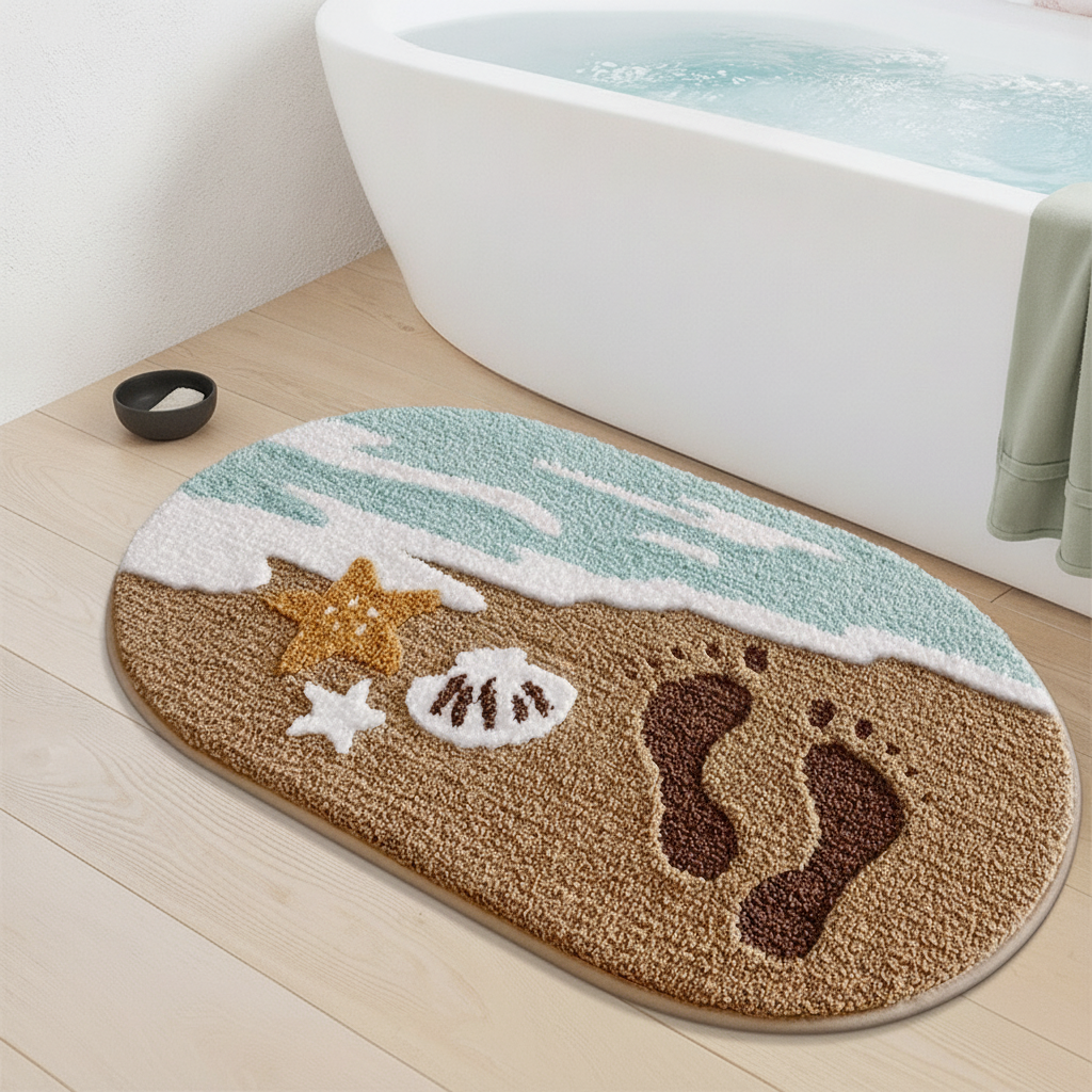Tapis de bain absorbant et antidérapant
