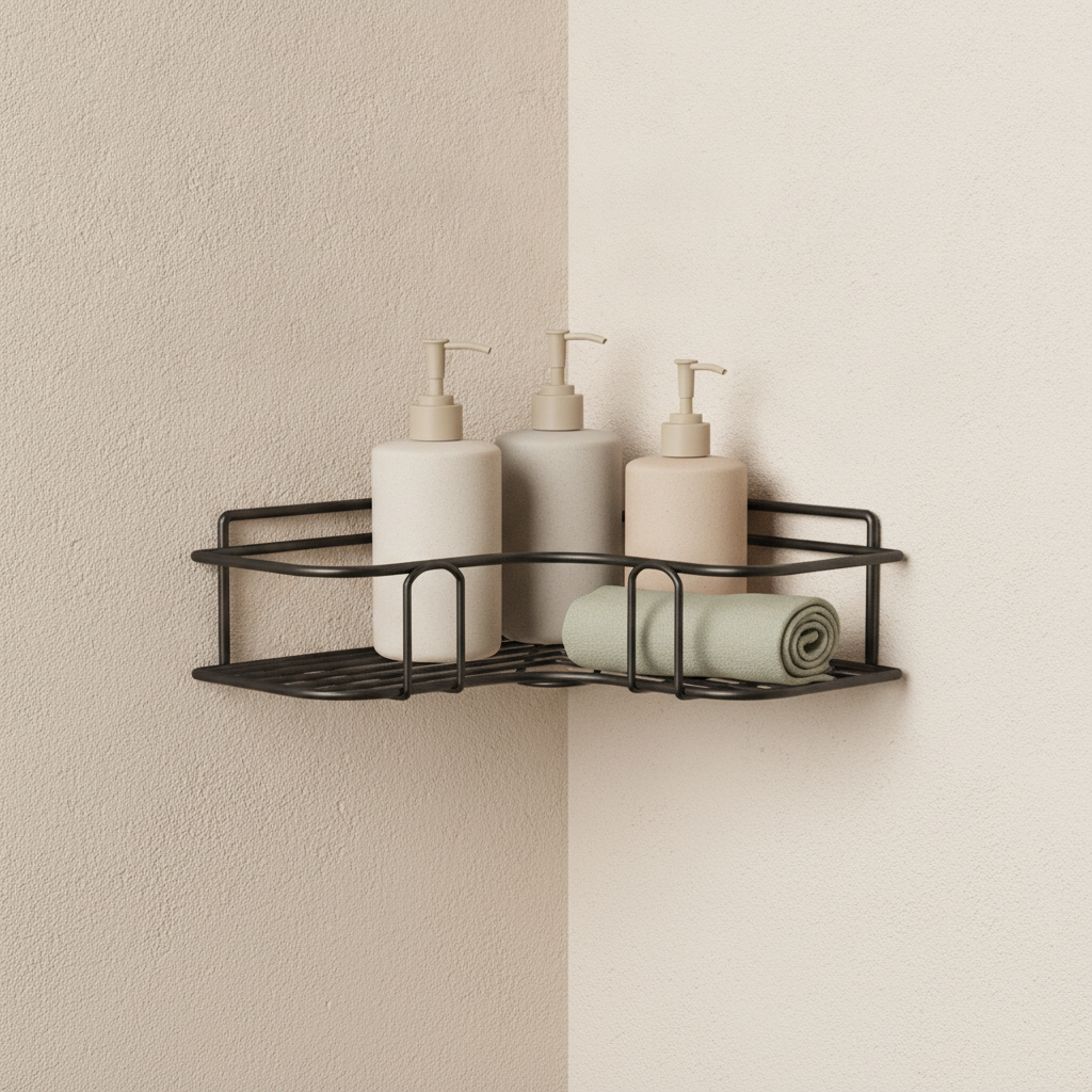 Étagère de douche d'angle sans perçage