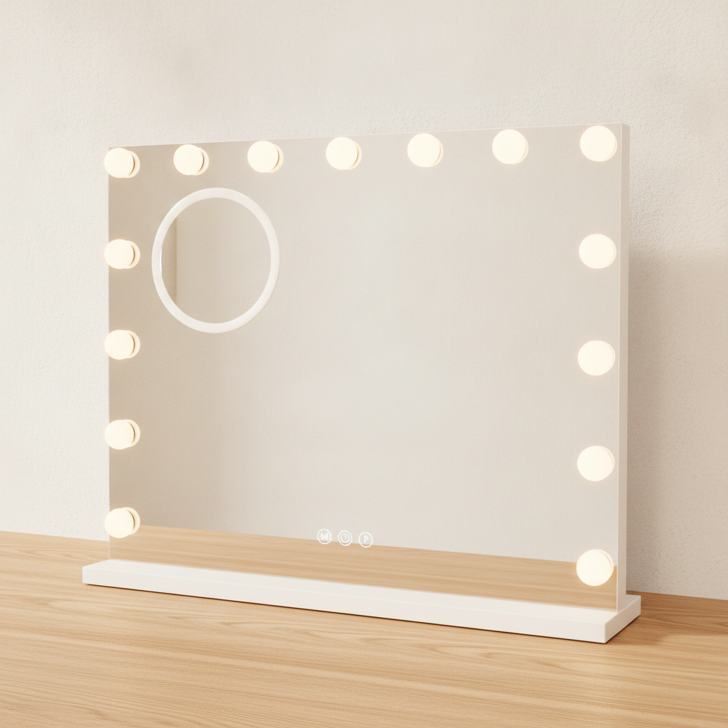 Miroir de maquillage LED grossissant 3X
