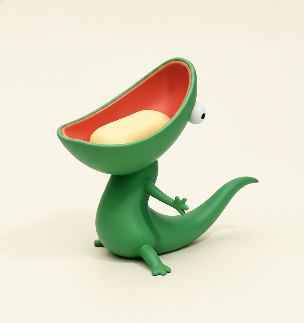 Porte-savon décoratif forme lézard