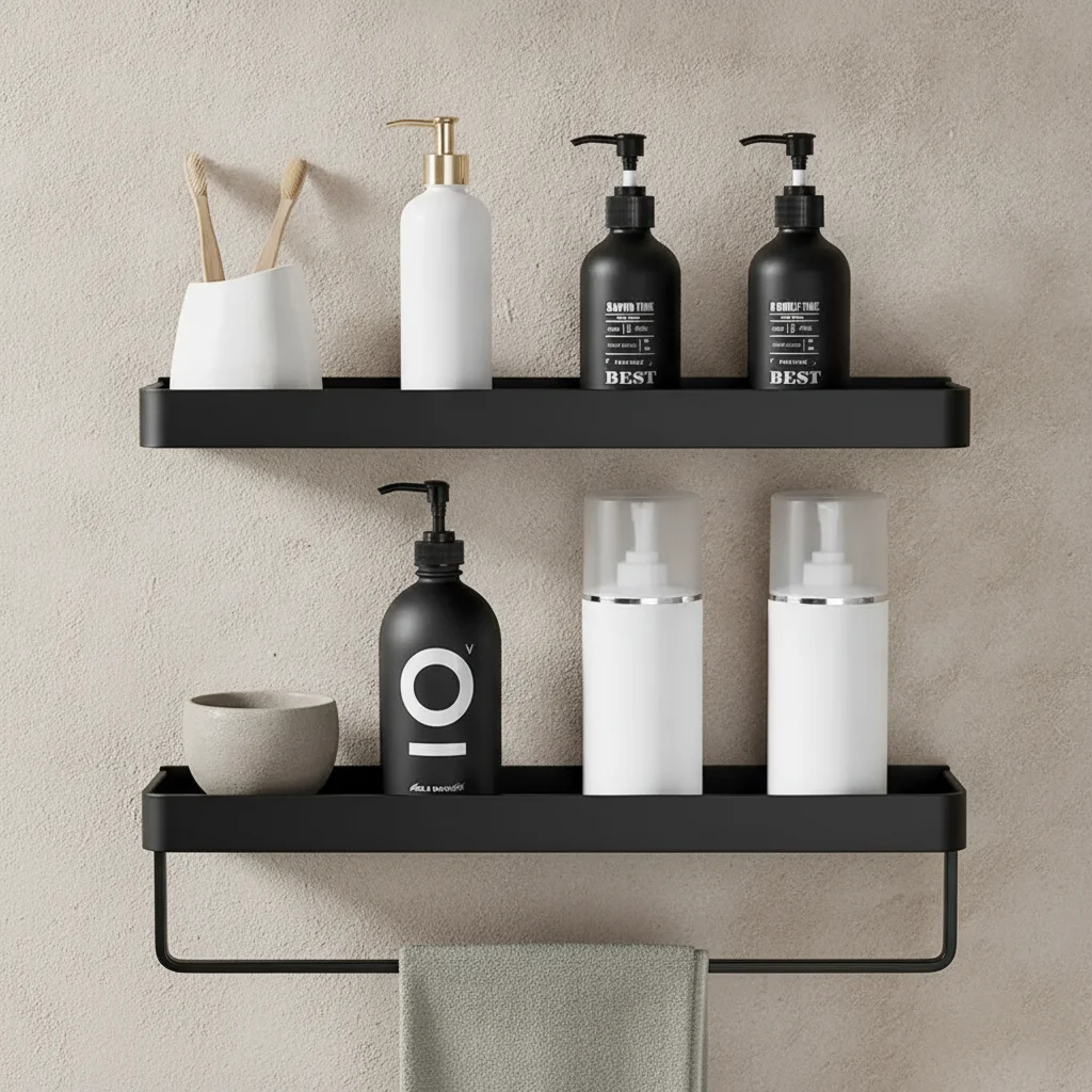 Étagère de douche d'angle sans perçage