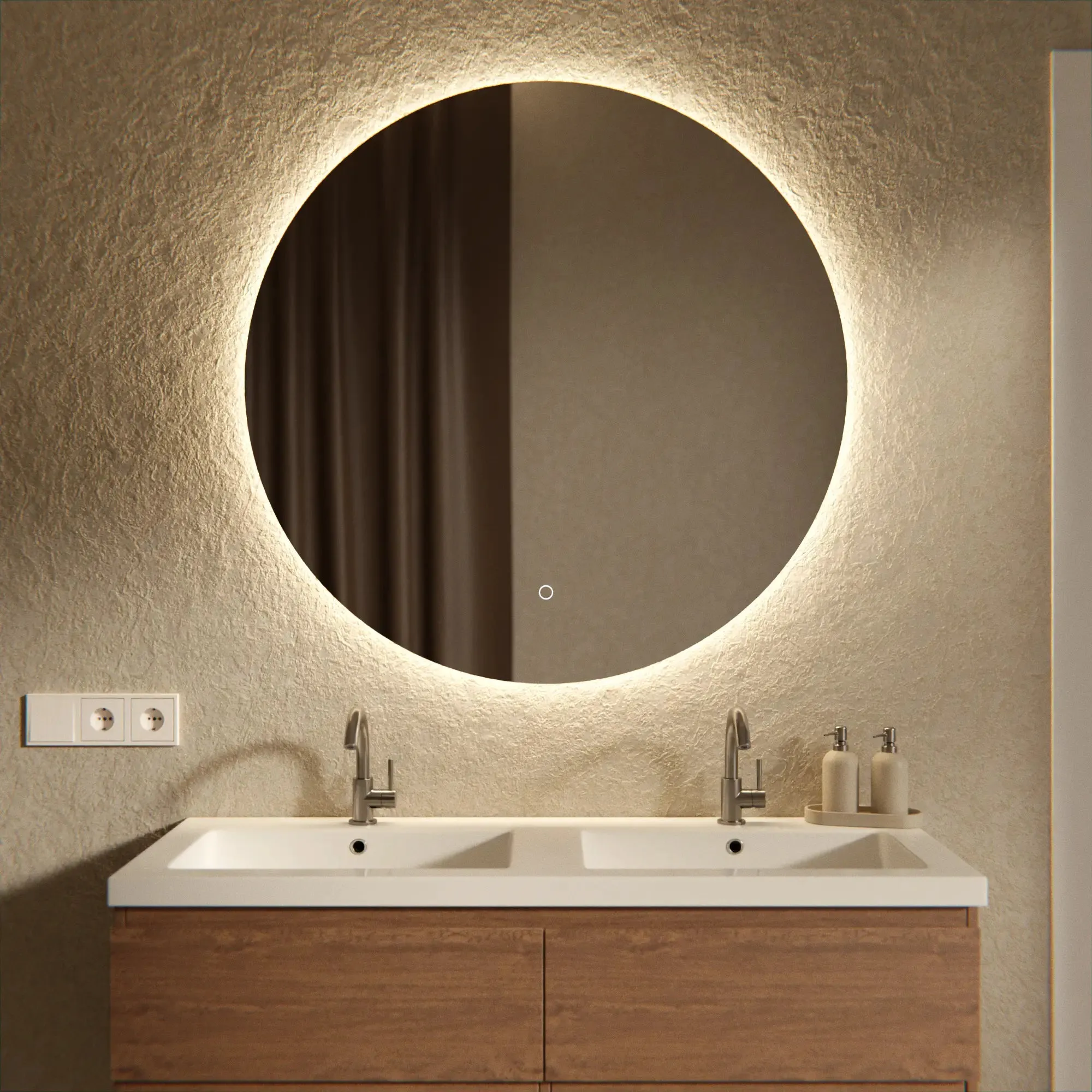 Miroir de salle de bains - 100 cm - Sans cadre